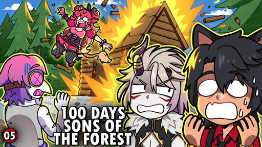 🔴100 Days Sons of the Forest with @LeizuShen @LunariaEN @Taiga_Chama DAY 41 TO 50 (VOD)