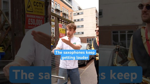 The saxophones keep getting louder...