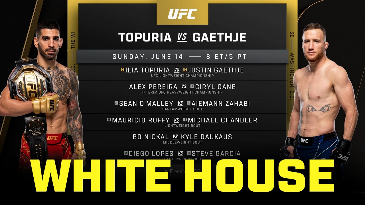 UFC WHITE HOUSE CARD ANNOUNCED 🚨