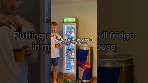 Putting A Jager Redbull Fridge In My Parents House