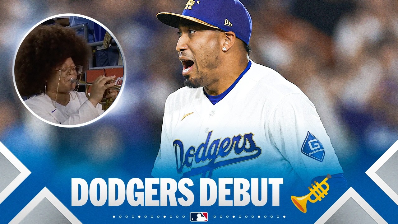 FULL LIVE TRUMPET INTRO: Edwin Díaz's Dodgers debut (1 scoreless inning) 🎺 | MLB Highlights