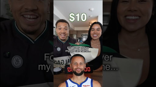 $10 for EVERY NBA Player my girl can name 😂🏀 How did she do? #basketball