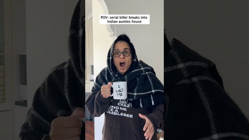 Aunty defeats intruder 👮‍♂️😂 #funny #comedy #indian