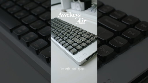 my first time trying metal low-profile keycaps 😮 #shorts #mechanicalkeyboard #desksetup