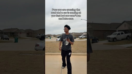 pov: a car is coming at you fast but you won't run and lose aura🤨 #shorts #mustwatch