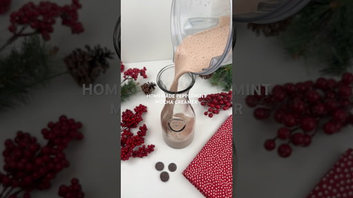 HOMEMADE PEPPERMINT MOCHA CREAMER🎄#coffeecreamer #peppermintmocha #homemadecreamer