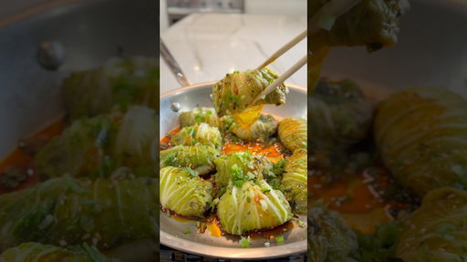 Cabbage Dumplings 🥟🤤 #food #foodie #shorts
