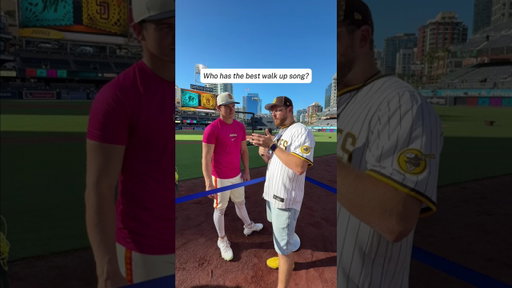 The BEST walk up song on the Padres ⚾️ #padres #mlb #streetinterview #baseball