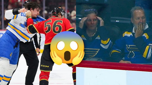 Dylan Peterson fights in NHL debut with parents in front row