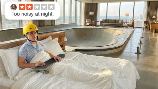 Overnight in a Skatepark Hotel