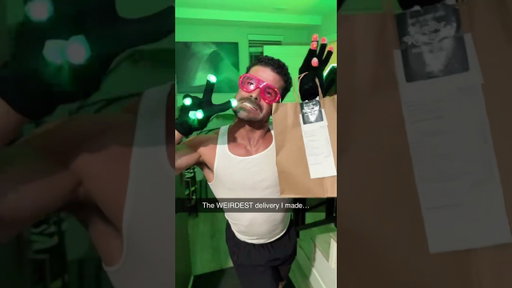 Weirdest delivery I’ve ever made… #funny #rave #edm #rolling #edc #ubereats #plur