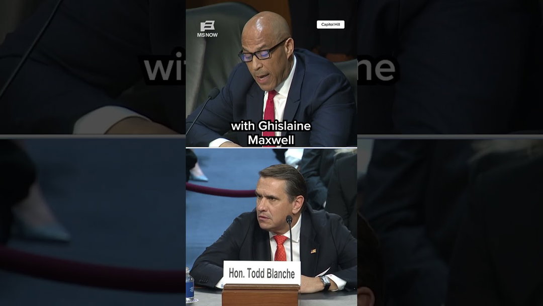 Booker GRILLS Blanche over meeting with Ghislaine Maxwell