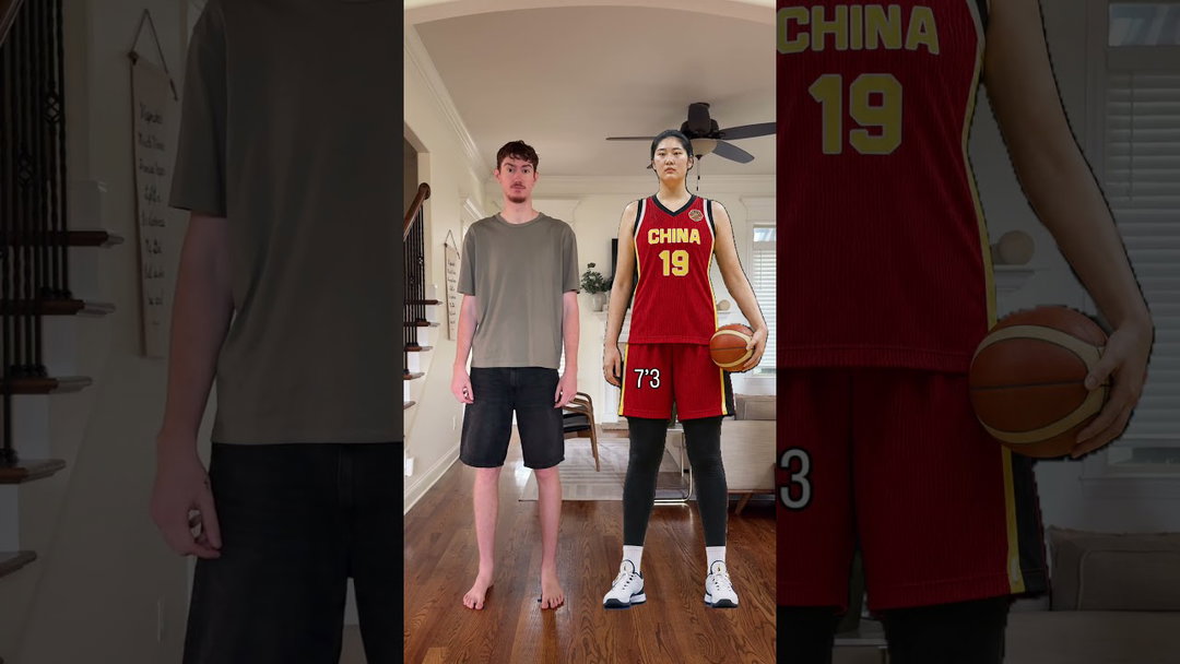 How tall is Zhang Ziyu? Chinese basketball dominates FIBA 2026! #tall