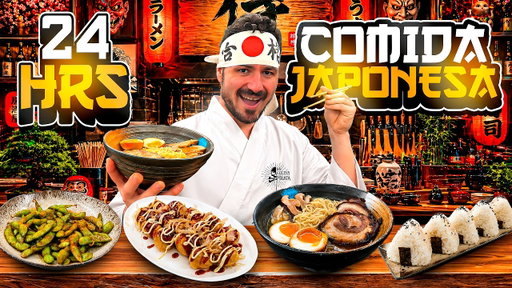 Un DIA solo COMIENDO comida JAPONESA
