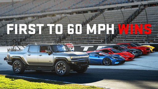 Supertruck V "Super" Cars - A Race To 60 Mph | GMC HUMMER EV