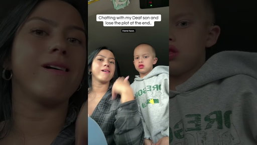 Do you know what my Deaf son is signing at the end #signlanguage  #deaf #cochlearimplant #asl