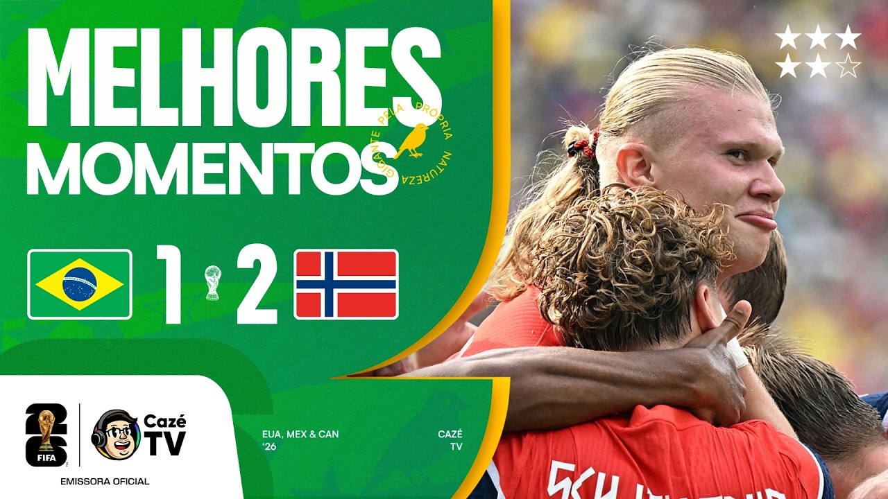MELHORES MOMENTOS: BRASIL 1 X 2 NORUEGA | COPA DO MUNDO FIFA™ 2026 | OITAVAS DE FINAL