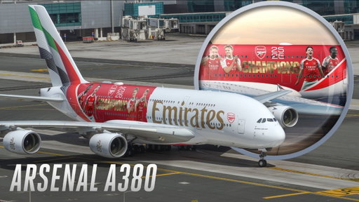 Our Arsenal A380 Takes Flight | Emirates Livery Timelapse
