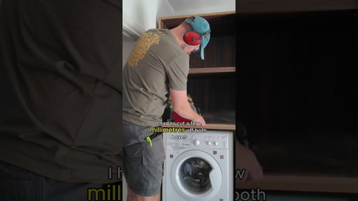 You would not believe the effort - Washing machine cabinet #diy #homerenovation #woodworking