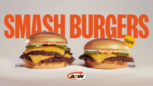 A&W 3 stages of Smash Burgers