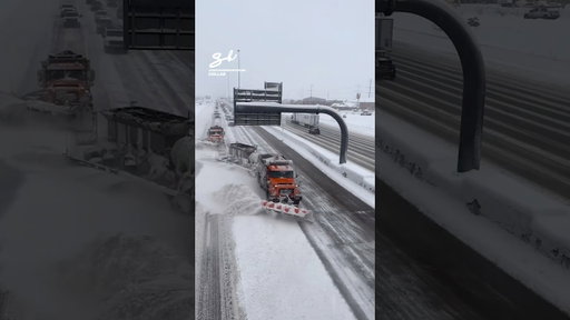 Snow Plowing Perfection! 🌨️ #snow #plowing #roads