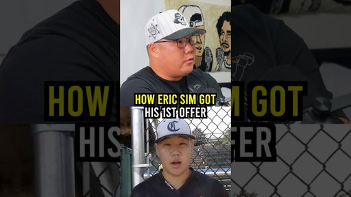 How King of JUCO got his 1st offer 😳 #ericsim #kingofjuco #baseball #podcast #shorts #d1
