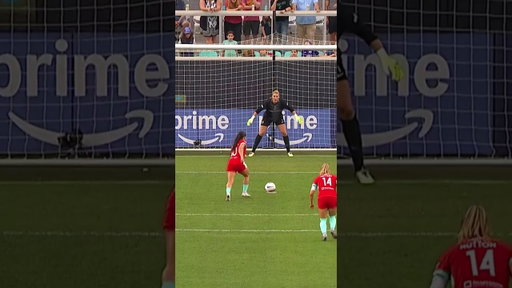 Lo'eau LaBonta launches this penalty into the roof of the net ☄️  #nwsl