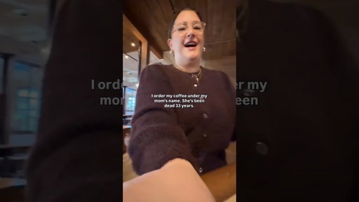 Honoring her mother who passed away 33 years ago. Lovely idea ☕️👵🏼☕️