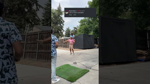 Our newest flop shot challenge ended horribly 😂
