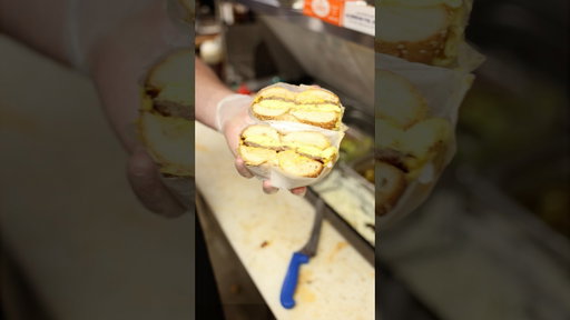 the Smash Sausage Egg & Cheese, on a hot n’ fresh Jersey everything bagel 🥯
