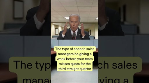 40% to quota, but the speech is 110% energy