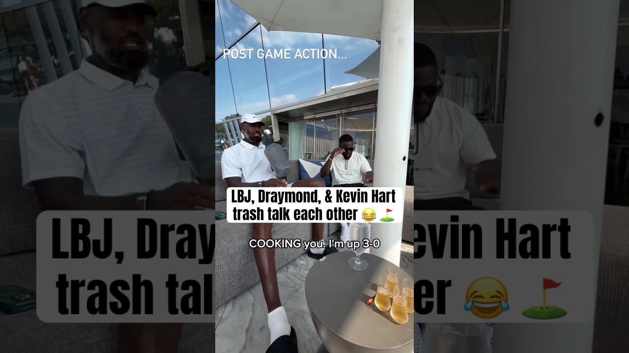 LeBron, Draymond & Kevin Hart had a time on the course 😂