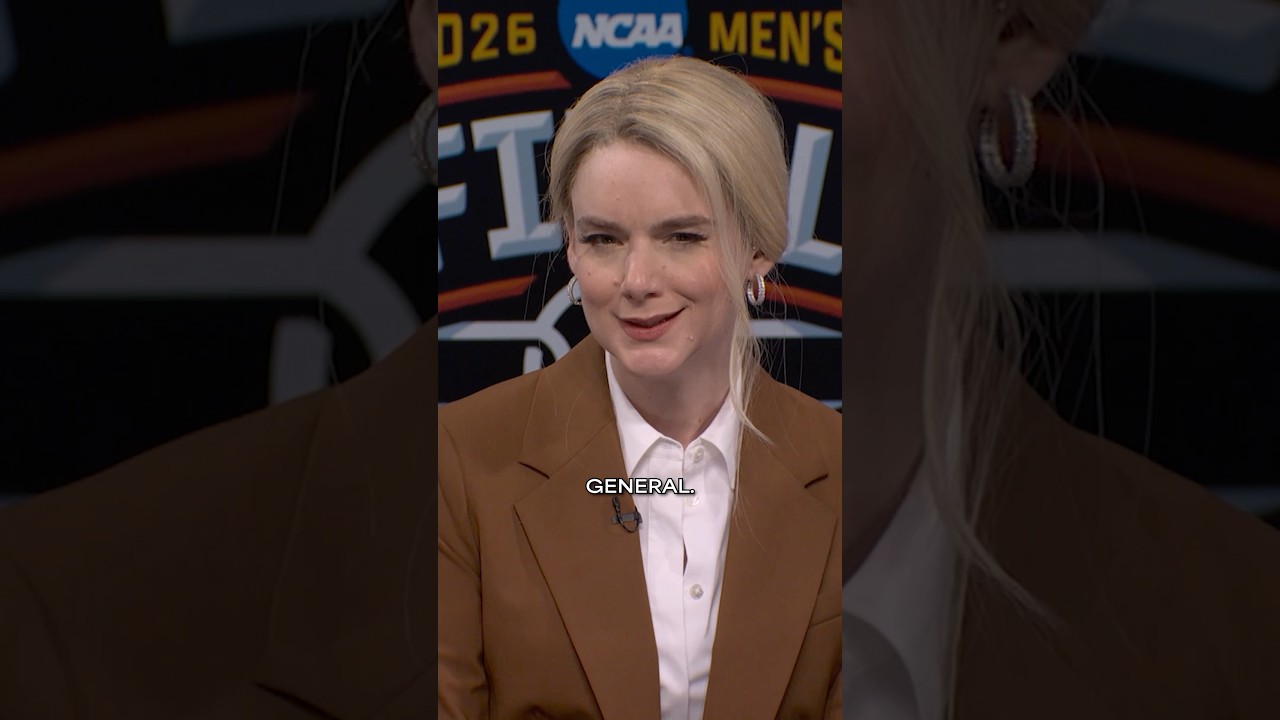 pam bondi stops by the NCAA final four postgame