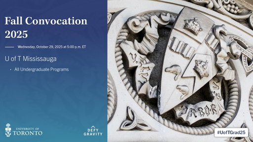 U of T Mississauga Fall 2025 Convocation
