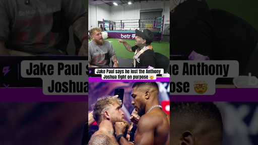 Jake Paul Reveals Why He Lost to Anthony Joshua 😳 #jakepaul #anthonyjoshua #6ix9ine