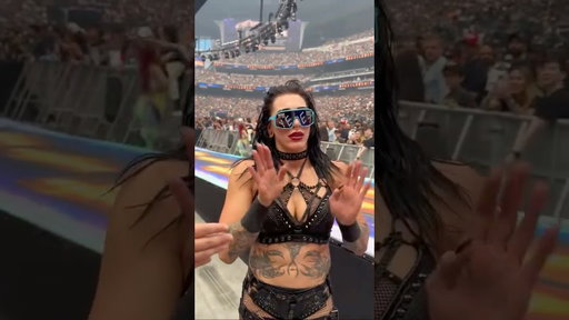 Rhea Ripley picked up a fan's shades and hit the YEET 😂 #WWE #WrestleMania