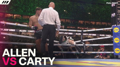NO CONTEST! Thomas Carty Flies Out Of Ring Vs Dave Allen In 1st Round | Matchroom Boxing