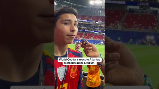 World Cup fans react to Atlanta Mercedes Benz Stadium #symonewiththesports #fifaworldcup2026