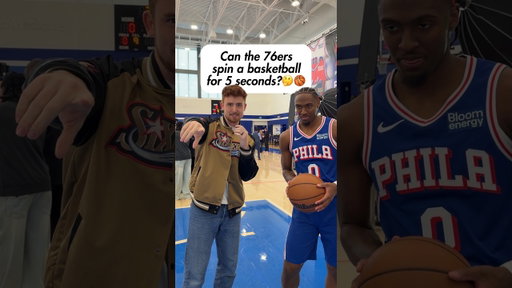 Can the 76ers spin a ball on their finger?🤔🏀