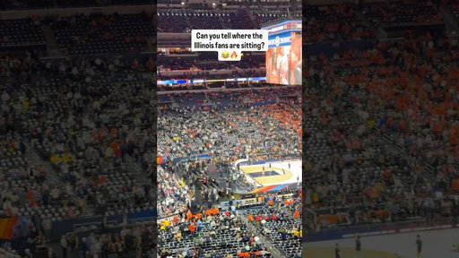 Illinois fans are easy to spot 😂🔥 #illini #marchmadness