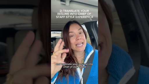 Do you want to be a Chief of Staff?