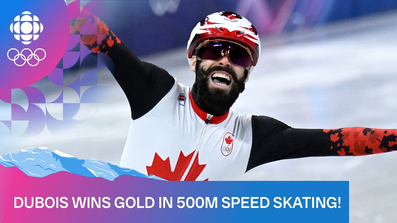 Steven Dubois wins GOLD in men's 500m speed skating on Day 12 at Milano Cortina 2026