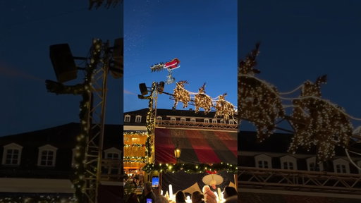 Flying Santa at the christmas market in Saarbrücken, Germany 🇩🇪 #santa #christmasmarket #christmas