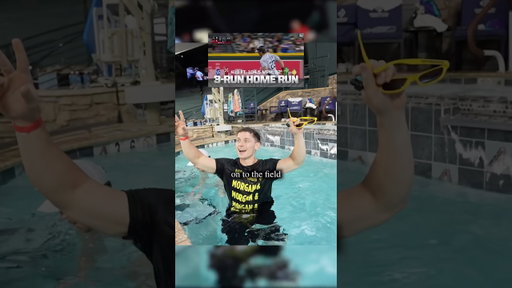 When a HOME RUN gets hit in the pool suite at Chase Field…🤯 #shorts