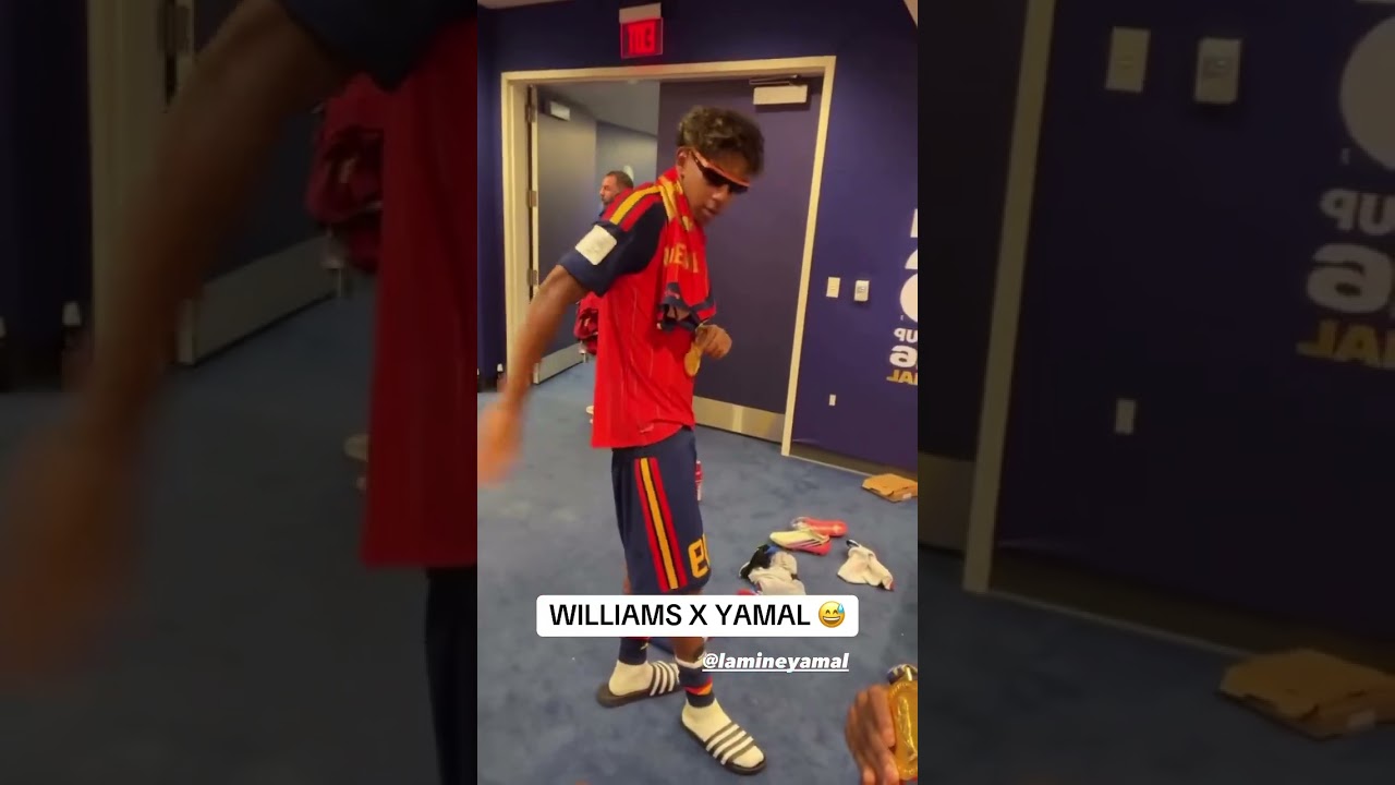 Nico Williams and Lamine Yamal enjoying the fruits of their labour!