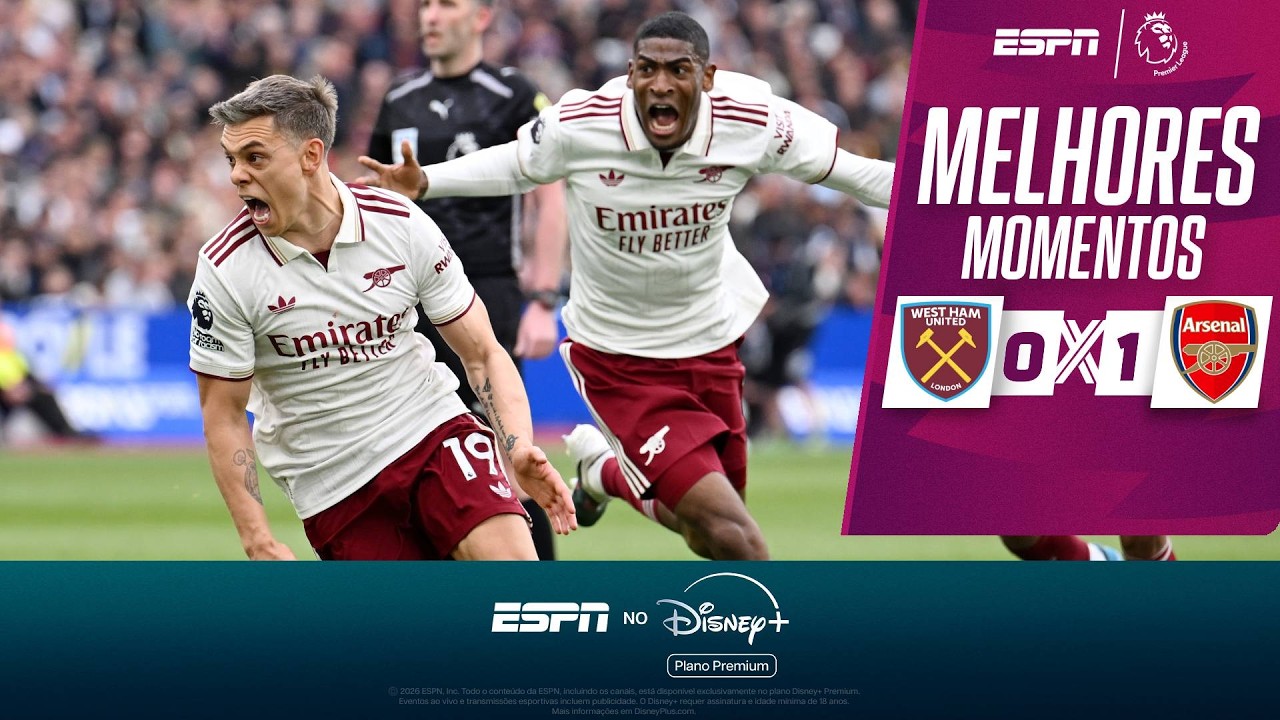TÍTULO PRÓXIMO? TROSSARD MARCA, RAYA SALVA 'CARA A CARA' E ARSENAL VENCE WEST HAM COM 'VAR POLÊMICO'