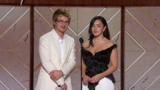 Charli XCX and Joe Keery Present Best Song Motion Picture | 83rd Annual Golden Globes