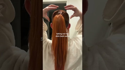 for the asmr enjoyers… this is the slickest slick back for glamour by #asmr #hairasmr #slickback