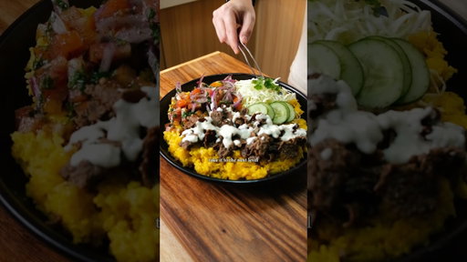 Shawarma rice but leveled up 🔥🍖🍚