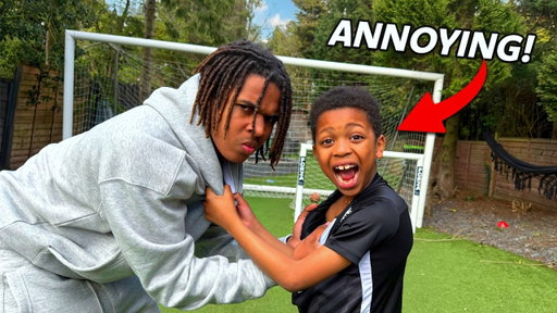 I Let Lil Bro Diss Me… Then Destroyed Him in a 1v1 Football Match!